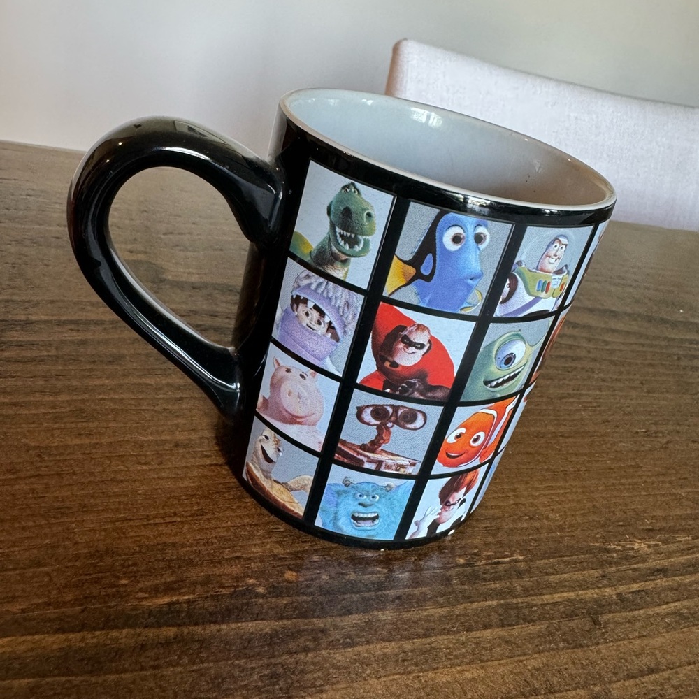 Disney Pixar Character Mug - Black and Multicolor